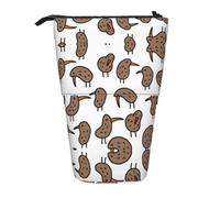 WYCZHY Kiwi Birds - Astuccio con supporto per matite e penne, ideale per ufficio, ufficio, ufficio, Nero , Taglia unica, Organizer per borse