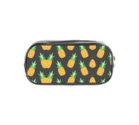 WYCZHY L'ananas giallo ha stampato il sacchetto trasparente della matita, la borsa resistente della chiusura lampo del PVC, organizzatore robusto per i marcatori
