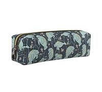 WYCZHY Manatee Animals Printing Students Leather Pencil Pouch Markers Holder Big Capacity Bag per la scuola per gli strumenti di cancelleria, Oro, Taglia unica, Astuccio per trucchi