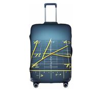 WYCZHY Math Formula Giallo Stampa Grande Copertura Della Valigia, Copertura Elastica Della Valigia Con Cerniera, Protegge I Bagagli Durante Il Viaggio, bianco, M