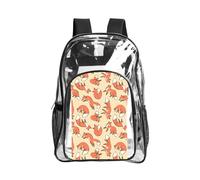 WYCZHY Molte volpi stampato resistente trasparente Bookbag, rinforzato trasparente borsa per spiaggia sport all'aria aperta viaggi