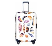 WYCZHY Stampa variopinta che stampa la grande copertura della valigia, copertura elastica della valigia con la chiusura lampo, protegge i bagagli durante il viaggio, bianco, L