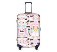 WYCZHY Sweet Ice Cream Stampa Grande Copertura Della Valigia, Copertura Elastica Della Valigia Con Cerniera Protegge I Bagagli Durante Il Viaggio, bianco, L