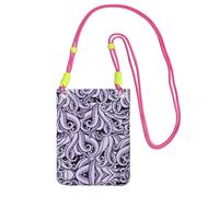 WYCZHY The Sea Printing Travel Cell Phone Pouch Crossbody Bag con tracolla per telefono, passaporto a piedi, portafoglio, Fucsia, Taglia unica