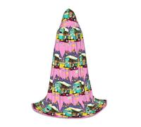 WYCZHY You Make Me Happy, costume cosplay per adolescenti, mantello con cappuccio, mantello, strega, vampiro, mago, ballo in maschera, festa di Halloween