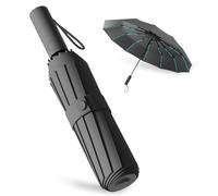 Wydexint Ombrello Pieghevole Automatico,ombrello pieghevole grande,Chiusura Automatica Ombrello Pieghevole, Durable & Compact Umbrella, Strong Fiberglass Frame (Nero)