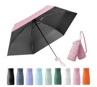 Wydexint Umbrella Compacto Donna Pieghevole, Ombrello Anti UV, Con Scatola Porta, Impermeabile e Antivento