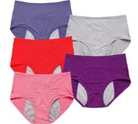 WYEIAHS 5pcs Mutande Assorbenti Donna Slip per L'incontinenza Urinaria,Intimo in Cotone Lavabile a Tenuta Stagna Mutandine a Tenuta Stagna per Incontinenza Femminile (A 8XL)