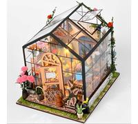 WYFCR 3D Miniatura Casa LED-Creativo delle Bambole Fai da Te ,con Accessori e mobili Adatti Regalo Creativo Ideale ,per Natale o Compleanni, Casa di bambole in legno Kit Miniatura