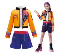WYFDCZZP K-p0p Cosplay Costume, Corea P0p Singer Costume per bambini, Costume da Ru-mi per ragazze cantanti p0p, Costume Dem0n Hunter, per carnevale, Natale, per ragazze, costume di compleanno (150)