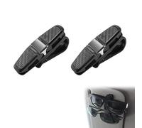 WYFZ 2 Pezzi Porta Occhiali da Auto Clip per Alfa Romeo 159 156 Giulietta Mito Giulia Spider Brera, Supporto per Occhiali da Visiera Morsetto a Doppia Testa Morsetto Ruotabile 180 Gradi