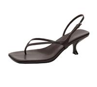 WYGGD Sandali con tacco alla moda da donna - Eleganti décolleté a spillo per un look estivo chic - Eleganti sandali con cinturino per una dichiarazione di stile,Brown-39