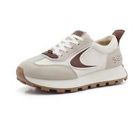 WYGGD Scarpe da Allenamento Vintage per Donna - Perfette per Primavera, Studenti, Tempo Libero/Corsa - Scarpe Sportive alla Moda Forrest Gump,Beige-36