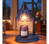 WYghyronic Lampada scaldacandele timer e luminosità regolabile su 4 livelli - Altezza regolabile, per la camera da letto della nuova casa, regali per donne (Blue)