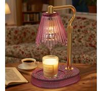 WYghyronic Lampada scaldacandele timer e luminosità regolabile su 4 livelli - Altezza regolabile, per la camera da letto della nuova casa, regali per donne (rosa05)