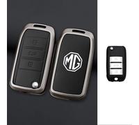 WYHHL Guscio Chiave Auto per MG ZS MG3 MG4 MG5 Scorpio MG6pro MG Mulan MG Navigator MG HS, Guscio per Chiave Cover Chiave Custodia Chiave Copri Chiavi Accessori per Chiavi Auto,A-Blackstyle