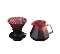 WYHTDFO Set da caffè fatto a mano con filtro, a goccia, macchina for in vetro borosilicato fatta a for set(Rose Purple-2pc Set)