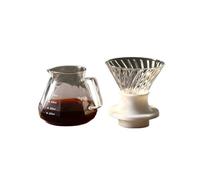 WYHTDFO Set da caffè fatto a mano con filtro, a goccia, macchina for in vetro borosilicato fatta a for set(Transparent-2pc Set)