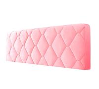 WYJHNL Copri Testata Letto, Copertura Testata Letto Matrimoniale/Singolo Imbottito Fodera Elastica Protezione A Tinta Unita Copertura Decorazione Camera Letto Antipolvere Cover Rosa 200x73cm