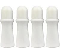 Wyjuan 4 flaconi roll-on vuoti da 75 ml, riutilizzabili, in plastica, riutilizzabili, contenitori per deodoranti fai da te, con sfera a rullo, cosmetici