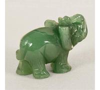 Wyjuan Statua di elefante verde, ornamento di elefante, pietra di giada artigianale pietra verde naturale pietra di giada decorazione giocattoli in mano decorazione della casa sculture accessori