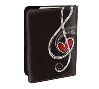 Wykjtwo Amo le note musicali, Porta passaporto da viaggio in pelle PU Custodia per passaporto Copertine per passaporto da 6,5 pollici