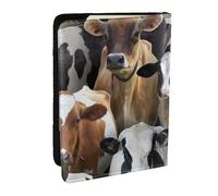 Wykjtwo Animali da fattoria Mucche da latte Mucca, Porta passaporto da viaggio in pelle PU Custodia per passaporto Copertine per passaporto da 6,5 pollici