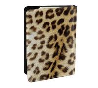 Wykjtwo Animali dalla pelle di leopardo, Porta passaporto da viaggio in pelle PU Custodia per passaporto Copertine per passaporto da 6,5 pollici