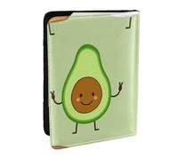 Wykjtwo Avocado carino, pane tostato e uovo ficcato, Porta passaporto da viaggio in pelle PU Custodia per passaporto Copertine per passaporto da 6,5 pollici