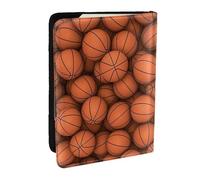 Wykjtwo Basket arancione, Porta passaporto da viaggio in pelle PU Custodia per passaporto Copertine per passaporto da 6,5 pollici