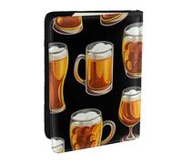 Wykjtwo Bicchiere da birra, Porta passaporto da viaggio in pelle PU Custodia per passaporto Copertine per passaporto da 6,5 pollici