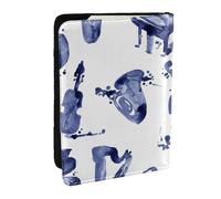 Wykjtwo Blues Sassofono Pianoforte Violoncello Basso, Porta passaporto da viaggio in pelle PU Custodia per passaporto Copertine per passaporto da 6,5 pollici
