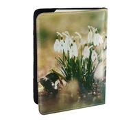 Wykjtwo Bucaneve primaverile selvaggio, Porta passaporto da viaggio in pelle PU Custodia per passaporto Copertine per passaporto da 6,5 pollici