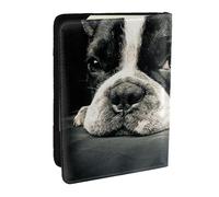 Wykjtwo Bulldog francese stampato, Porta passaporto da viaggio in pelle PU Custodia per passaporto Copertine per passaporto da 6,5 pollici