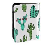 Wykjtwo Cactus Cactus Cactus Design, Porta passaporto da viaggio in pelle PU Custodia per passaporto Copertine per passaporto da 6,5 pollici
