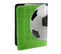 Wykjtwo Campo da calcio, Porta passaporto da viaggio in pelle PU Custodia per passaporto Copertine per passaporto da 6,5 pollici