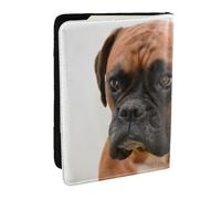 Wykjtwo Cane Boxer Con La Faccia Triste, Porta passaporto da viaggio in pelle PU Custodia per passaporto Copertine per passaporto da 6,5 pollici