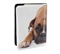 Wykjtwo Cane Boxer, Porta passaporto da viaggio in pelle PU Custodia per passaporto Copertine per passaporto da 6,5 pollici