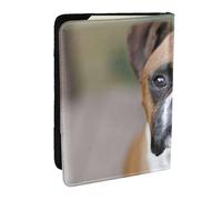 Wykjtwo Cane Boxer, Porta passaporto da viaggio in pelle PU Custodia per passaporto Copertine per passaporto da 6,5 pollici