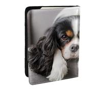 Wykjtwo Cane Cavalier King Charles Spaniel, Porta passaporto da viaggio in pelle PU Custodia per passaporto Copertine per passaporto da 6,5 pollici
