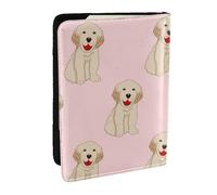 Wykjtwo Cane Labrador Golden Retriever, Porta passaporto da viaggio in pelle PU Custodia per passaporto Copertine per passaporto da 6,5 pollici