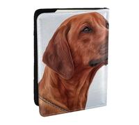Wykjtwo Cane Rhodesian Ridgeback, Porta passaporto da viaggio in pelle PU Custodia per passaporto Copertine per passaporto da 6,5 pollici