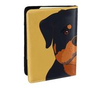 Wykjtwo Cane Rottweiler, Porta passaporto da viaggio in pelle PU Custodia per passaporto Copertine per passaporto da 6,5 pollici
