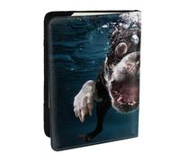 Wykjtwo Cane subacqueo Boston Terrier, Porta passaporto da viaggio in pelle PU Custodia per passaporto Copertine per passaporto da 6,5 pollici