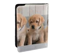 Wykjtwo Cani Golden Retriever Cuccioli Cani Labrador, Porta passaporto da viaggio in pelle PU Custodia per passaporto Copertine per passaporto da 6,5 pollici