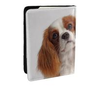 Wykjtwo Cavalier King Charles Spaniel, Porta passaporto da viaggio in pelle PU Custodia per passaporto Copertine per passaporto da 6,5 pollici