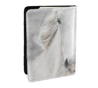 Wykjtwo Cavallo Camargue, Porta passaporto da viaggio in pelle PU Custodia per passaporto Copertine per passaporto da 6,5 pollici