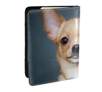 Wykjtwo Chihuahua del cane, Porta passaporto da viaggio in pelle PU Custodia per passaporto Copertine per passaporto da 6,5 pollici