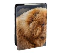 Wykjtwo Chow cane vintage, Porta passaporto da viaggio in pelle PU Custodia per passaporto Copertine per passaporto da 6,5 pollici