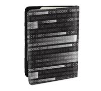 Wykjtwo Codice programmatore Nero, Porta passaporto da viaggio in pelle PU Custodia per passaporto Copertine per passaporto da 6,5 pollici